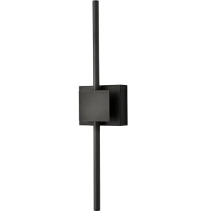 Battery Operated Wall Sconce Black Modern Wireless Light with Remote