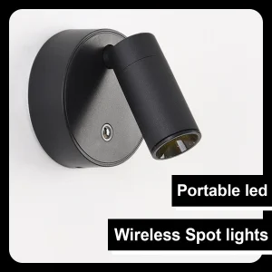 Wireless Wall Light Magnetic Base Lamp Usb Rechargeable Led Downlight Dimmable